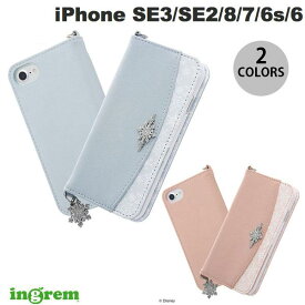 [ネコポス送料無料] ingrem iPhone SE 第3世代 / SE 第2世代 / 8 / 7 / 6s / 6 ディズニーキャラクター 手帳型 レザーケース Collet チャーム付き アナと雪の女王 / OTONA イングレム (スマホケース・カバー)