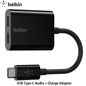 [ネコポス送料無料] BELKIN CONNECT USB Type-C to Audio + Charge オーディオ + 充電アダプタ ブラック PD対応 # F7U081btBLK ベルキン (変換アダプター)
