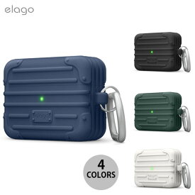 elago AirPods Pro 第1世代 SUIT CASE カラビナ付き シリコンケース エラゴ (AirPods Proケース)