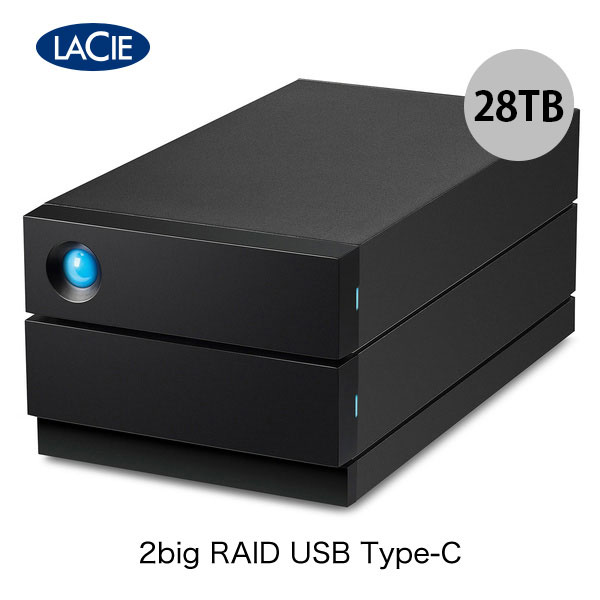 USB3.2 Gen2 USB 3.1 対応で映像データのバックアップに最適 Lacie 28TB 2big RAID Type-C ラシー STHJ28000800 対応 3.2 出荷 外付け ☆国内最安値に挑戦☆ PSR # HDD 外付けハードディスク