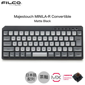FILCO Majestouch MINILA-R Convertible ���{��z�� �L�� / Bluetooth 5.1 ���C�����X ���Ή� CHERRY MX ���� 66�L�[ �}�b�g�u���b�N # FFBTR66M/NMB �t�B���R (Bluetooth�L�[�{�[�h)