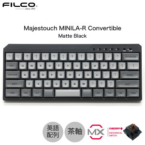 FILCO Majestouch MINILA-R Convertible �p��z�� �L�� / Bluetooth 5.1 ���C�����X ���Ή� CHERRY MX ���� 63�L�[ �}�b�g�u���b�N # FFBTR63M/EMB �t�B���R (Bluetooth�L�[�{�[�h)
