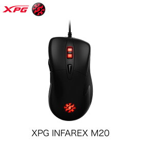 XPG INFAREX M20 オムロン製 スイッチ ゲーミングマウス 5000DPI ブラック # INFAREX M20 エックスピージー (マウス)