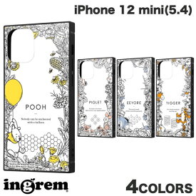 [ネコポス送料無料] ingrem iPhone 12 mini ディズニーキャラクター 耐衝撃ハイブリッドケース KAKU くまのプーさん イングレム (スマホケース・カバー)