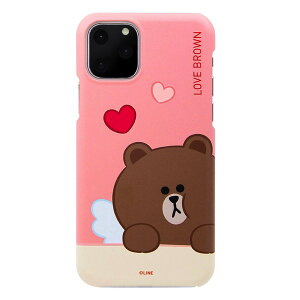 y݌Ɍz LINE FRIENDS iPhone 11 Pro Max SLIM FIT CUPID LOVE uE # KCJ-SCM001 CtY (X}zP[XEJo[) brown