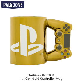 PALADONE PlayStation 4th Gen Gold Controller Mug DUALSHOCK 4 PlayStation 公式ライセンス品 # PLDN-002-N パラドン (キッチン雑貨) [PSR] 【ラッピング可】