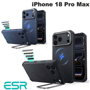 [�������K�i] ESR iPhone 18 Pro Max / 17 Pro Max Cyber Tough �X�^���h�t���ϏՌ��P�[�X (�X�}�z�P�[�X�E�J�o�[) iPhone18ProMax MagSafe�Ή� �T�C�o�[�^�t �J�����X�^���h �p�x���� ��� MIL�K�i