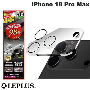 LEPLUS iPhone 18 Pro Max �����Y�ی�K���X�t�B���� GLASS PREMIUM FILM �S�ʕی� �������� ��98% # LN-IL26FGLENC ���v���X (�J���������Y�v���e�N�^�[)