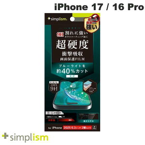 Simplism iPhone 17 / 16 Pro 9HKXCN u[Cgጸ ʕیtB  # TR-IP25M2-PFPM-BCCC VvY (X}zptیtB) 2025