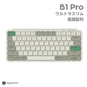 Keychron B1 Pro Mac�p��z�� �L�� / Bluetooth 5.2 / 2.4GHz ���C�����X ���Ή� �e���L�[���X �V�U�[�X�C�b�` �E���g���X���� ���C�����X�L�[�{�[�h ���g���O���[�� �L�[�N���� �X�}�z �^�u���b�g �L�[