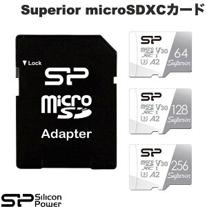 SiliconPower Superior microSDXCJ[h UHS-I U3 V30 A2 VRp[ ([J[h)
