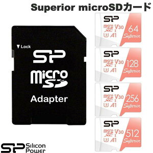 SiliconPower microSDJ[h Superior UHS-1 U3 V30 A1 4K VRp[ ([J[h)