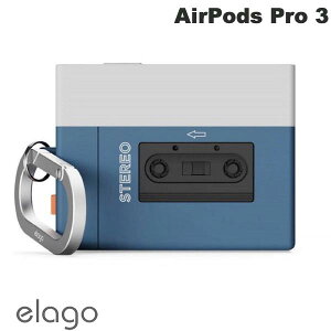 [lR|X] AirPods Pro 3 P[X 2025 Pro3 3 JZbgv[[^  j[N  elago AirPods Pro 3 CASSETTE PLAYER HANG CASE JritP[X Blue # EL_A3PCSSCC4_BL GS (Apple C