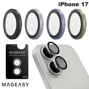 iPhone17 �����Y�ی� �J���������Y�J�o�[ �T�t�@�C�A�K���X �����T�t�@�C�A �h�� �h�o MagEasy iPhone 17 Lenz Sapphire �J���������Y�v���e�N�^�[ �����T�t�@�C�A ���A�J�����p�ی�t�B���� Silver �}�O