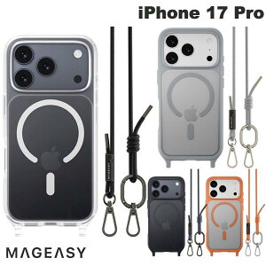 iPhone17Pro �P�[�X �N���A�P�[�X �V�����_�[�X�g���b�v�t�� �ϏՌ� ������� ���f�B�[�X �����Y MagEasy iPhone 17 Pro Roam M MagSafe�Ή� �X�g���b�v�t���P�[�X �}�O�C�[�W�[ (�X�}�z�P�[�X�E�J�o�[) 202