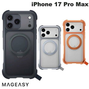iPhone17ProMax �P�[�X �N���A�P�[�X �ϏՌ� �X�g���b�v�p���� �t���ւ��\ �����O�X�^���h 360�x��] ���f�B�[�X MagEasy iPhone 17 Pro Max Odyssey Stand M 360 MagSafe�Ή� �X�^���h�t�� �ϏՌ��P�[�X �}�O�C