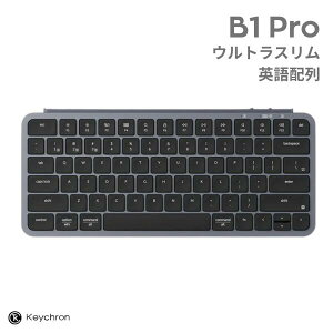 Keychron B1 Pro Mac�p��z�� �L�� / Bluetooth 5.2 / 2.4GHz ���C�����X ���Ή� �e���L�[���X �V�U�[�X�C�b�` �E���g���X���� ���C�����X�L�[�{�[�h �X�y�[�X�O���[ # B1P-K1-US �L�[�N���� (�L�[�{�[�h)