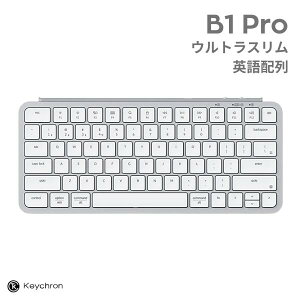 Keychron B1 Pro Mac�p��z�� �L�� / Bluetooth 5.2 / 2.4GHz ���C�����X ���Ή� �e���L�[���X �V�U�[�X�C�b�` �E���g���X���� ���C�����X�L�[�{�[�h �V���o�[ # B1P-K14-US �L�[�N���� (�L�[�{�[�h)