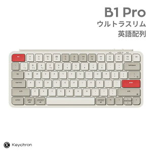 Keychron B1 Pro Mac�p��z�� �L�� / Bluetooth 5.2 / 2.4GHz ���C�����X ���Ή� �e���L�[���X �V�U�[�X�C�b�` �E���g���X���� ���C�����X�L�[�{�[�h ���g�����b�h # B1P-K13-US �L�[�N���� (�L�[�{�[�h)