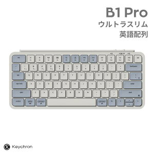 Keychron B1 Pro Mac�p��z�� �L�� / Bluetooth 5.2 / 2.4GHz ���C�����X ���Ή� �e���L�[���X �V�U�[�X�C�b�` �E���g���X���� ���C�����X�L�[�{�[�h ���g���u���[ # B1P-K11-US �L�[�N���� (�L�[�{�[�h)