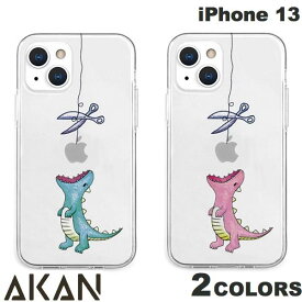 [ネコポス送料無料] AKAN iPhone 13 ソフトクリアケース はらぺこザウルス エイカン (スマホケース・カバー)