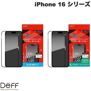 iPhone16 保護フィルム iPhone16Pro ガラスフィルム Deff iPhone 16 / 16 Pro / 16 Plus / 16 Pro Max ULTRA HARD GLASS 0.4mm ディーフ (スマホ用液晶保護ガラスフィルム)