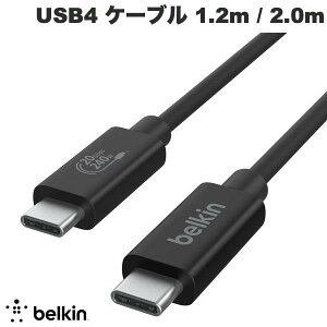 USB4 �P�[�u�� Thunderbolt4 �P�[�u�� Thunderbolt3 �P�[�u�� USB-C USB Type-C BELKIN CONNECT USB4 �P�[�u�� 240W + 20Gbps PD�Ή� �x���L�� ( USB-C �P�[�u��) 1.2m / 2m 4K 60 Hz
