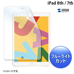 iPad ��9���� ��8���� ��7���� �ی�t�B���� SANWA iPad 9th / 8th / 7th �t���ی�t�B���� �u���[���C�g�J�b�g �w��h�~ ���� # LCD-IPAD12BC �T�����T�v���C (�^�u���b�g�p�t���ی�t�B����)