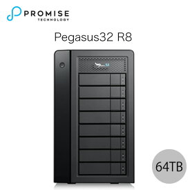 【スーパーSALE★2000円OFFクーポン配布中】 Promise Pegasus32 R8 64TB (8TBx8) Thunderbolt 3 / USB 3.2 Gen2 対応 ストレージ 8ベイ ハードウェア RAID外付けハードディスク # F40P2R800000003 プロミス テクノロジー (ハードディスク)