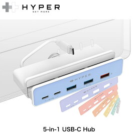 【あす楽】 HYPER++ M3 / M1 iMac 24インチ HyperDrive 5in1 USB-C Hub クランプ式 USB Type-Cハブ 5ポート # HP-HD34A6 ハイパー (USB-C ハブ)