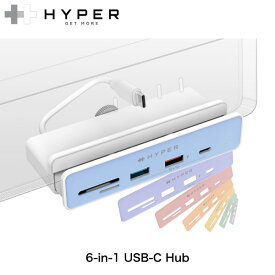 【あす楽】 【楽天ランキング1位獲得】 HYPER++ M3 / M1 iMac 24インチ HyperDrive 6in1 USB-C Hub クランプ式 USB Type-Cハブ 6ポート # HP-HD34A8 ハイパー (USB Type-C アダプタ) カードリーダー