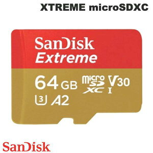 SanDisk EXTREME microSDXC A2Ή V30 U3 A_v^ COpbP[W TfBXN ([J[h)