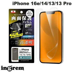 ingrem iPhone 16e / 14 / 13 / 13 Pro PRO\T|[g PETtB  RہERECX ʕی wh~ # IN-P50FP/A1 CO (X}zptیtB)