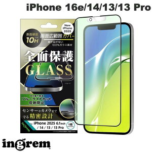 ingrem iPhone 16e / 14 / 13 / 13 Pro KXtB u[CgJbg ˖h~ Sʕی dx10H ubN 0.33mm # IN-P50F/KGB CO (X}zptیKXtB)