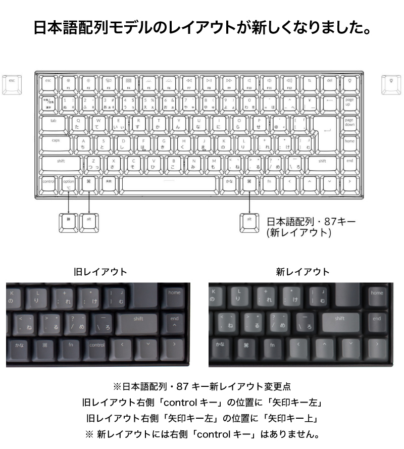 楽天市場】【あす楽】 Keychron K2 V2 Mac日本語配列 新