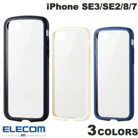 [ネコポス送料無料] エレコム iPhone SE 第3世代 / SE 第2世代 / 8 / 7 ハイブリッドケース TOUGH SLIM LITE フレームカラー 背面ガラス (スマホケース・カバー)