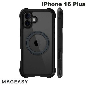 �y�J�����R���g���[���{�^�����ځz MagEasy iPhone 16 Plus Odyssey Stand M C MagSafe�Ή� �J�����R���g���[���J�o�[�t�� �ϏՌ��P�[�X Leather Black # ME_IPBCSPTO6_LB �}�O�C�[�W�[ (�X�}�z�P�[�X�E�J�o�[)