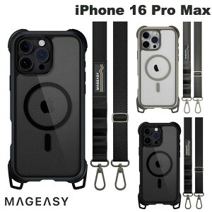 yJRg[{^ځz MagEasy iPhone 16 Pro Max Odyssey +Strap M C MagSafeΉ JRg[Jo[t Xgbvt ϏՌP[X }OC[W[ (X}zP[XEJo[)