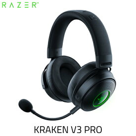 【あす楽】 【マラソン★500円OFFクーポン配布中】 Razer Kraken V3 Pro THX Spatial Audio 7.1ch サラウンド 対応 HyperSense 振動機能搭載 2.4GHz ワイヤレス / 有線 両対応 ゲーミングヘッドセット ブラック # RZ04-03460100-R3M1 レーザー