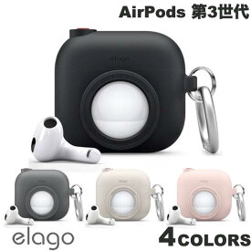 elago AirPods 第3世代 SNAP SHOT CASE AirTag収納可能 カラビナ付シリコンケース エラゴ (AirPods ケース)