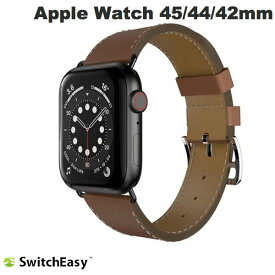 [ネコポス発送] 【在庫限り】 SwitchEasy Apple Watch 49 / 45 / 44 / 42mm Classic Band Brown # SE_WALBDGUCA_BR スイッチイージー (アップルウォッチ ベルト バンド)