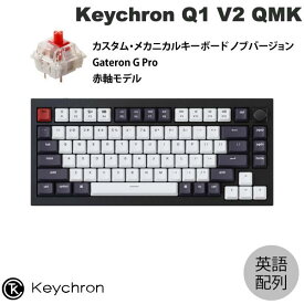 Keychron Q1 V2 QMK カーボンブラック Mac英語配列 有線 テンキーレス ホットスワップ Gateron G Pro 赤軸 81キー RGBライト カスタムメカニカルキーボード ノブバージョン # Q1-M1-US キークロン (キーボード) [PSR]
