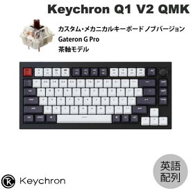 Keychron Q1 V2 QMK カーボンブラック Mac英語配列 有線 テンキーレス ホットスワップ Gateron G Pro 茶軸 81キー RGBライト カスタムメカニカルキーボード ノブバージョン # Q1-M3-US キークロン (キーボード) 【国内正規品】