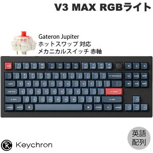 Keychron V3 MAX QMK/VIA Macpz Bluetooth 5.1 / 2.4GHz CX Ή eL[X zbgXbv Gateron Jupiter XCb` Ԏ RGBCg JX^JjJL[{[h # V3M-D1-US L[N (L