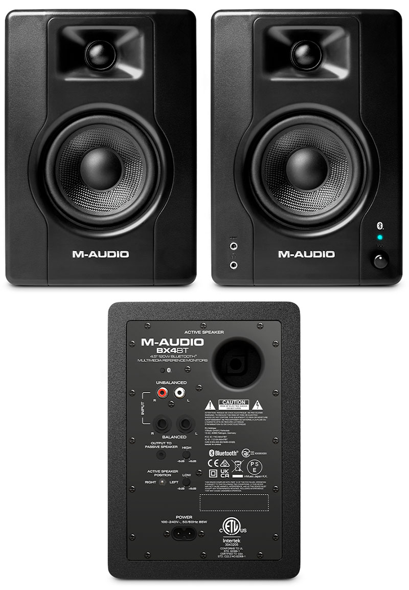 M-AUDIO BX4 BT 4.5インチ 120W Bluetooth マルチメディア・モニタースピーカー MA-MON-016  エムオーディオ (スピーカー Bluetooth接続) [PSR] Premium Selection 