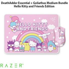 Razer DeathAdder Essential + Goliathus Medium Bundle Hello Kitty and Friends Edition ハローキティコラボデザイン 有線ゲーミングマウス & マウスマット バンドルセット # RZ83-03850100-B3M1 レーザー (マウス)