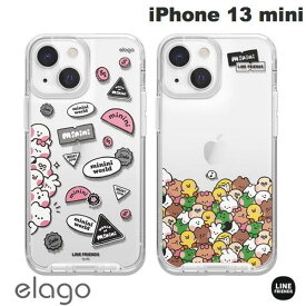 [ネコポス送料無料] elago iPhone 13 mini LINE FRIENDS B&F minini ハイブリッドケース エラゴ (スマホケース・カバー)