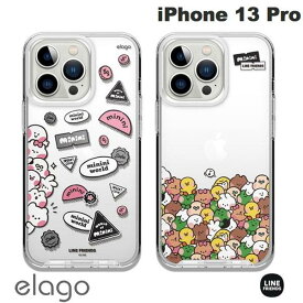 [ネコポス送料無料] elago iPhone 13 Pro LINE FRIENDS B&F minini ハイブリッドケース エラゴ (スマホケース・カバー)