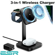 ワイヤレス充電器 急速充電 高速充電 スタンド 3in1 iPhone AirPods Apple Watch MagSafe対応 マグネット…