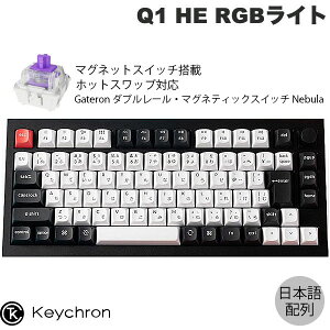 Keychron Q1 HE }OlbgXCb` QMK J[{ubN Mac{z L / Bluetooth 5.1 / 2.4GHz CX Ή eL[X zbgXbv Gateron _u[E}OleBbNXCb